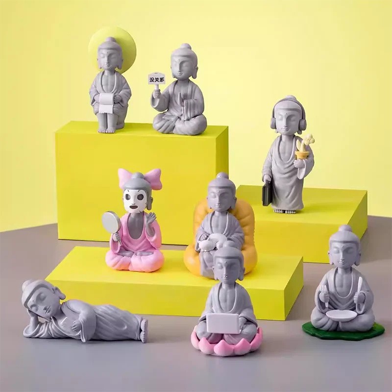 PONY ON WHEEL - Amitofo Good Mindset Buddhist-Style Trend Blind Box - กล่องจุ่ม