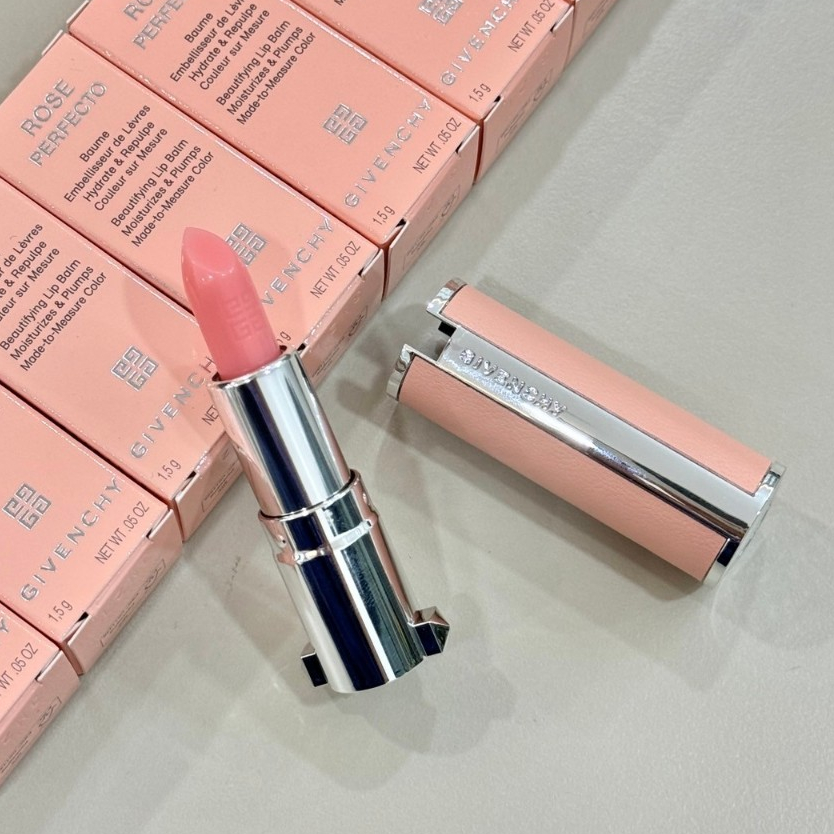 Givenchy Rose Perfecto Beautifying Lip Balm สี001 ขนาดMini 1.5g