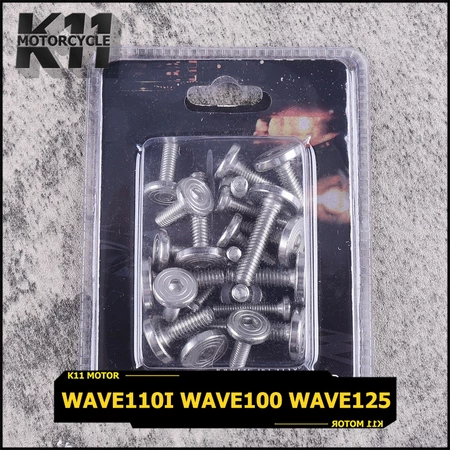 น็อตชุดสีทั้งคัน เวฟทุกรุ่น wave110i wave100 wave125 เลือกได้ งานดี ตามรูป ตรงปก