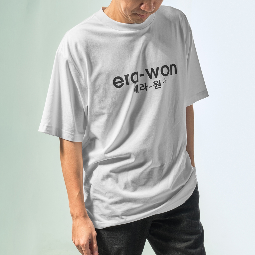 era-won เสื้อยืด SHORT T-SHIRT OVERSIZE KOREA สี White