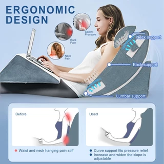 [Free ถุงสุญญากาศ บรรจุภัณฑ์] ErgoStu หมอนกันกรดไหลย้อน ปรับองศาเอนนอนได้ วัสดุไฮเปอร์เมมโมรี่โฟม