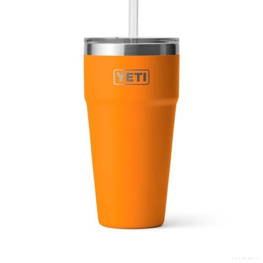 YETI แก้วเยติ เก็บความเย็น รุ่น RAMBLER 26 OZ STRAW CUP KING CRAB ORANGE