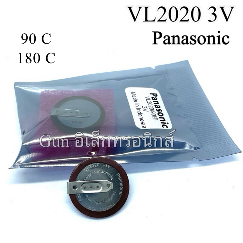 VL2020 3V ยี่ห้อ Panasonic ถ่านกระดุม รีโมทกุญแจรถ BMW และ MINI Cooper มีขา 90องศา และ 180องศา (แท้)