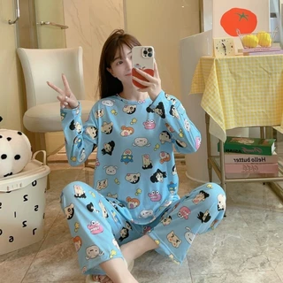 A.pp#ชุดนอนแขนยาวขายาว#ผู้ใหญ่ฟรีไซส์.ราคาถูกที่สุด