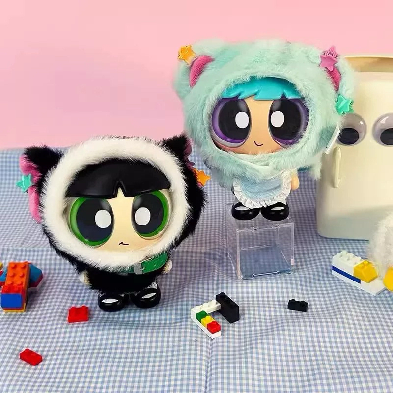 [Pre-order,ยกกล่อง] กล่องสุ่มพวงกุญแจ Powerpuff Girls Animal Cape Series Plush (รอ 8-14 วัน)