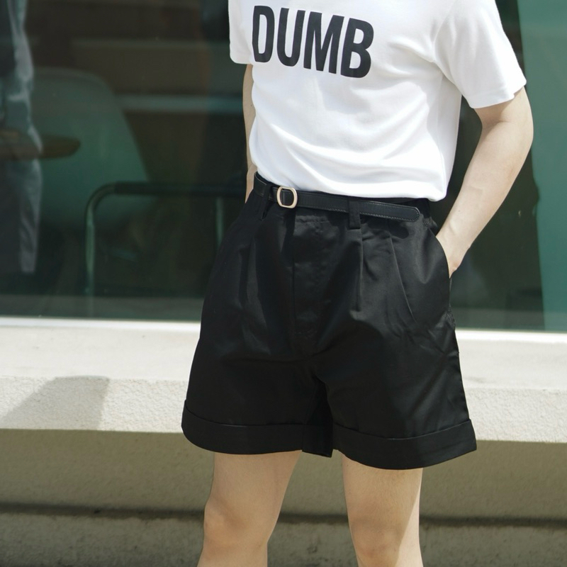 DUMB - High Waist Shorts กางเกงขาสั้นเอวสูง (Gurkha shorts)