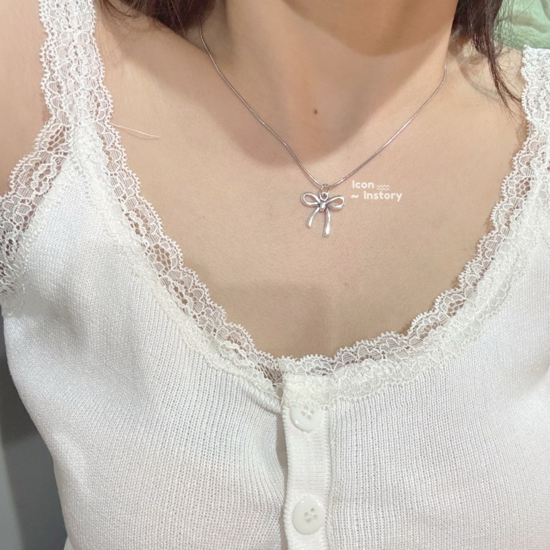 necklack bow | สร้อยพร้อมจี้ โบว์เล็ก (สินค้าพร้อมส่ง)