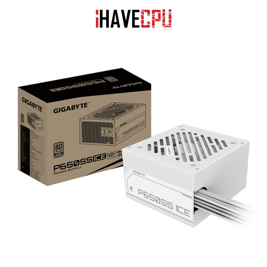 iHAVECPU PSU (อุปกรณ์จ่ายไฟ) GIGABYTE GP-P650SS 650W (80+SILVER) WHITE