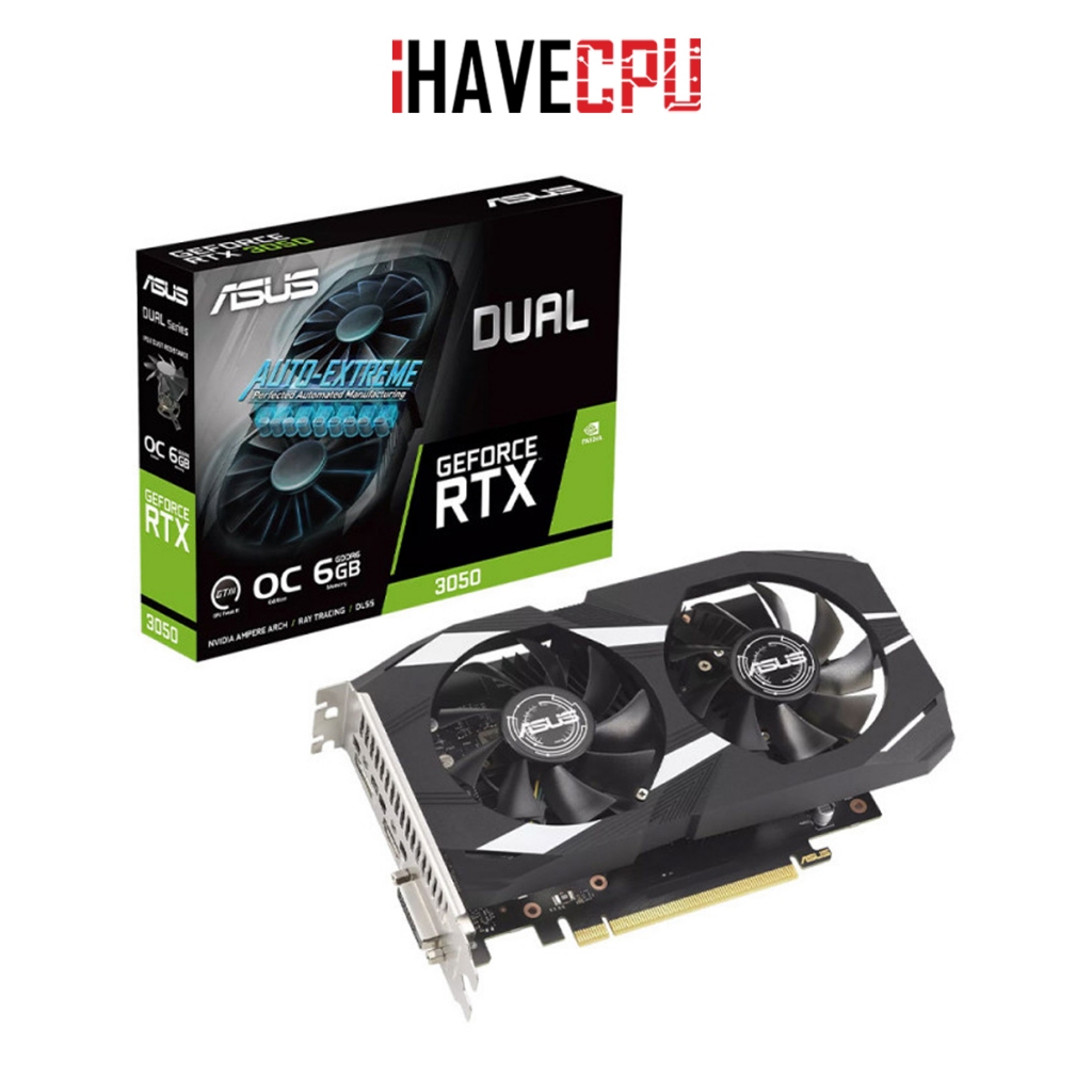iHAVECPU VGA(การ์ดจอ) ASUS DUAL GEFORCE RTX 3050 O6G - 6GB GDDR6 (DUAL-RTX3050-O6G)