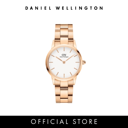 (ทักแชทรับโค้ด) Daniel Wellington นาฬิกาข้อมือ Iconic Link RG White 40มม สีโรสโกลด์