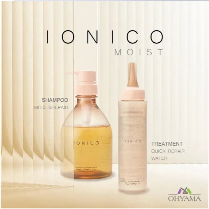 IONICO MOIST SHAMPOO and TREATMENT REPAIR ไอโอนิโค่ แชมพูและครีมนวด สูตรมอยซ์