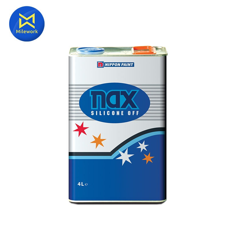 น้ำยาขจัดคราบไขมัน ซิลิโคนและน้ำมัน Nippon Paint Naxpro Silicone Off สำหรับงานพ่นสีรถยนต์ 4 ลิตร (TNXO4LSO101X)
