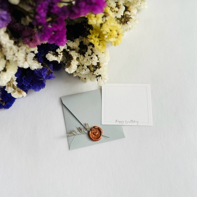 𝓁𝒾𝓁𝒾 เซตการ์ด minimal พร้อมซองและตราประทับครั่ง card