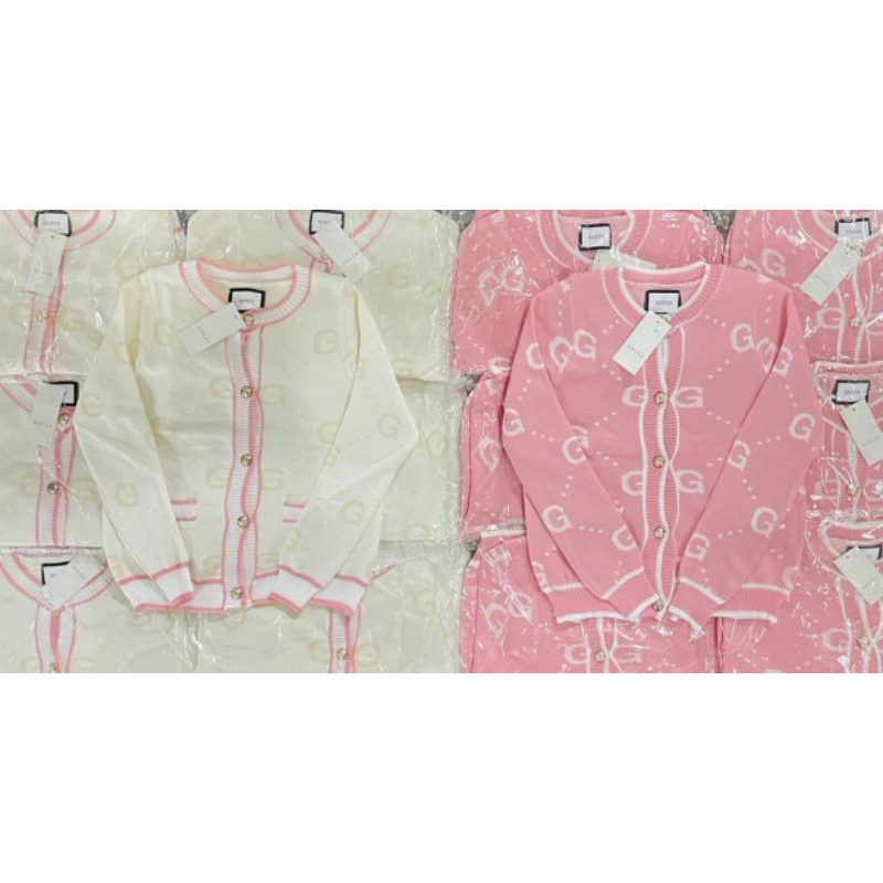 เสื้อแขนยาว Go 2สี ชมพู-ขาว