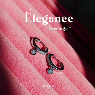 ต่างหูห่วง พร้อมเพชรประดับ งดงามหรูหรา ✨SOLUMI Elegance earr…