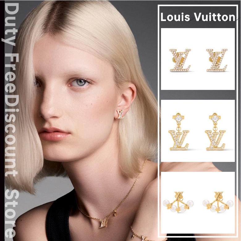 【New】LV Louis Vuitton LADY LV Earrings หลุยส์ วิตตอง✨ต่างหูผู้หญิง
