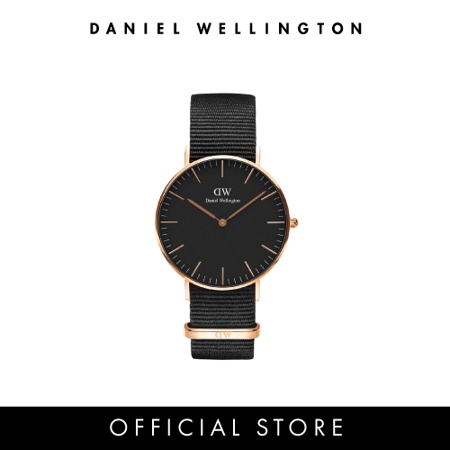 (ทักแชทรับโค้ด) Daniel Wellington นาฬิกาข้อมือ Classic Cornwall RG Black 40มม สีดำ