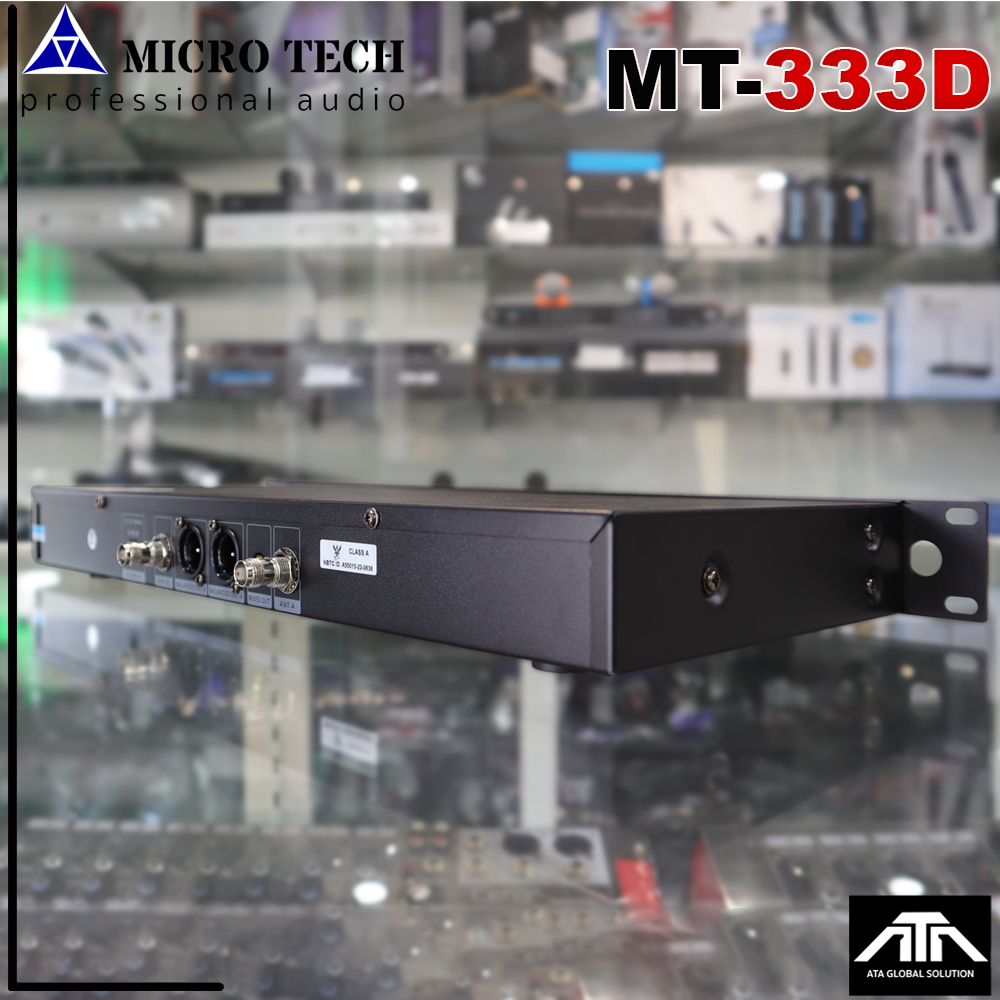 ไมโครโฟนไร้สาย Microtech MT - 333D ไมค์ลอย ไมโครเทค มีเสาหน้า ฟรี กันกลิ้ง ปรับความถี่ได้ เสียงดีราคาถูก