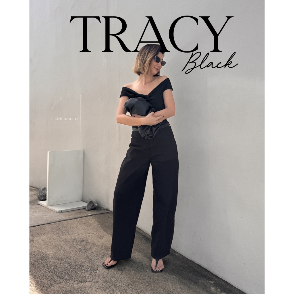 Aevelyn Jeans กางเกงยีนส์รุ่น Tracy Black Jeans