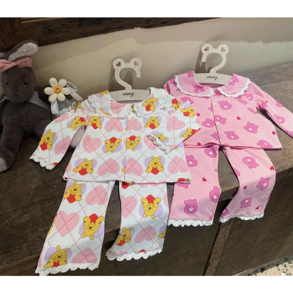 ชุดนอนลูกสาว แต่งระบายลูกไม้คอบัว No.537