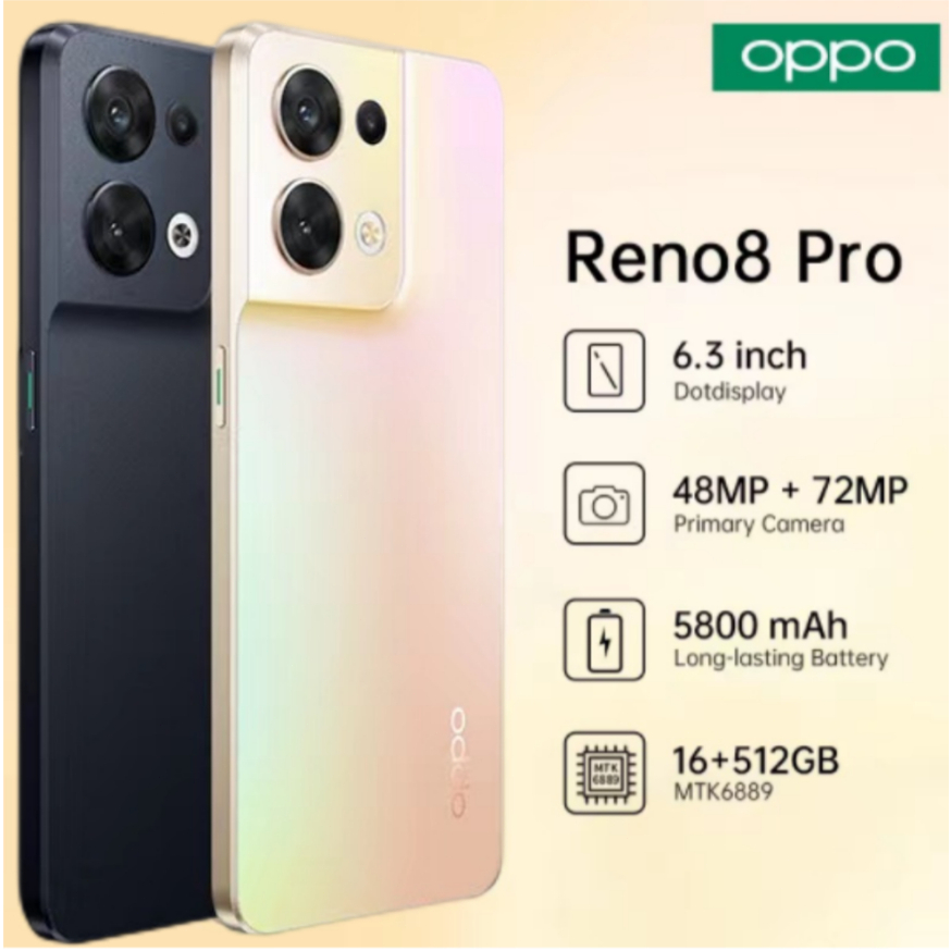 โทรศัพท์มือถือ Reno8 Pro 5G 7.5นิ้ว รองรับ2ซิม แรม16GB รอม512GB Smartphone Android 6800mAh ชาร์จเร็ว