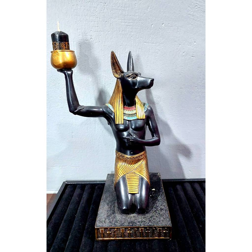 เชิงเทียนโมเดลจำลองรูปปั้นเทพเจ้าอียิปต์เสหมือนจริง งานฝีมือแฮนด์เมด Hand made God of Egypt - Candle