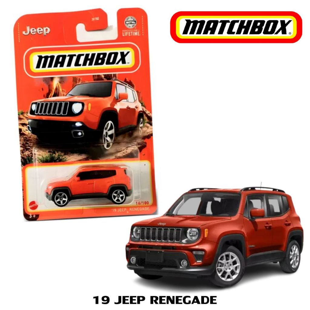 MATCHBOX : รุ่น '19 JEEP RENEGADE โมเดลรถเหล็ก ของเล่น ของสะสม (ในร้านมีให้เลือกมากกว่า500แบบ) MB2D3