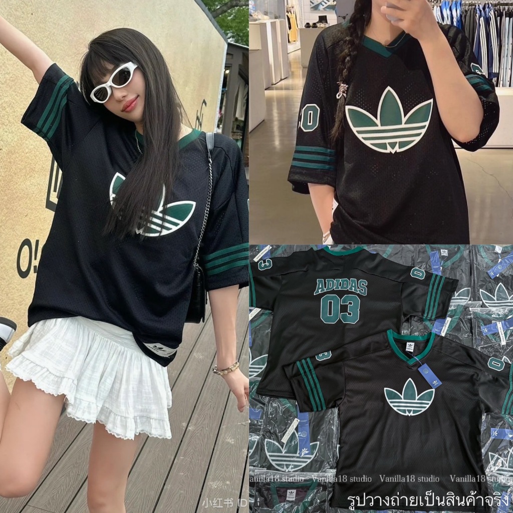 เสื้อบาสงานแบรนด์ เนื้อผ้า แพทเทิร์นเสื้อเป๊ะชนช็อป ดีเทลสกรีนลายหน้าหลัง และเย็บตัดแต่งผ้า แมชได้ลุคสาวสปอร์ตชุดชิคเลย