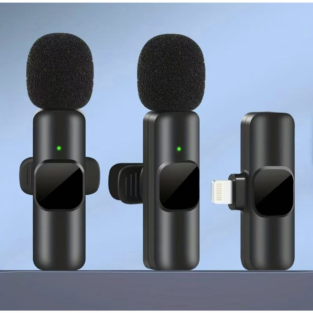 Geeso K9 ไมโครโฟนไร้สายแบบหนีบเสื้อสําหรับโทรศัพท์ Vlogging โทรศัพท์มือถือแบบพกพา Cancelling Mini Mi