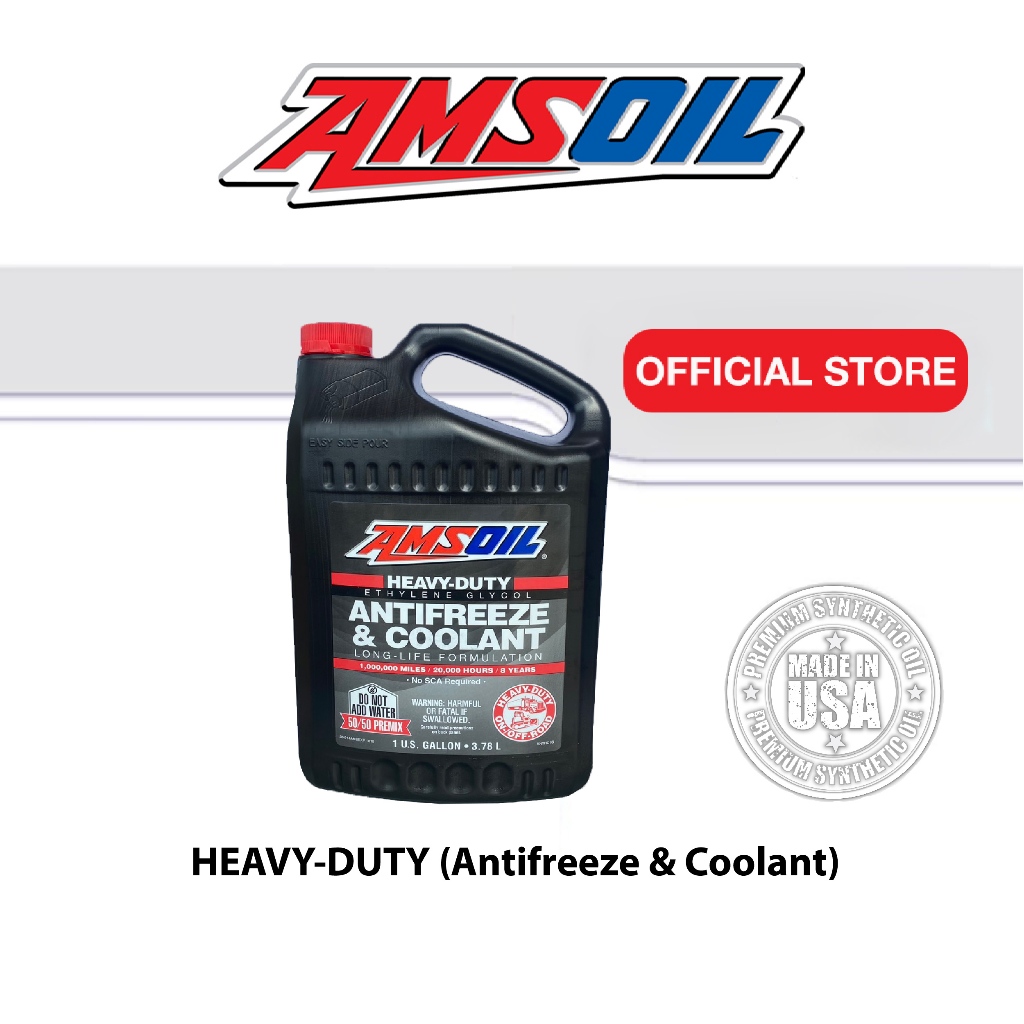(A-150ANTHD1G) สินค้าใหม่! AMSOIL Heavy-Duty Antifreeze & Coolant หล่อเย็นสำหรับงานหนัก ฝาแดง