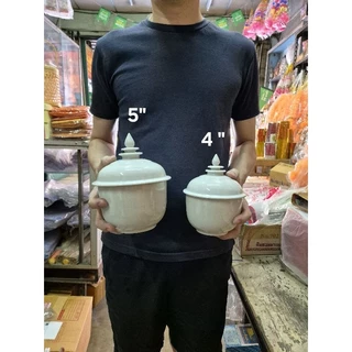 โถ กระเบื้อง เซรามิค สีขาว โกศ ใส่กระดูก โถขาว พร้อมส่ง ขนาด กว้าง 2 นิ้ว 3 นิ้ว 4 นิ้ว 5 นิ้ว 6 นิ้ว พร้อมส่ง