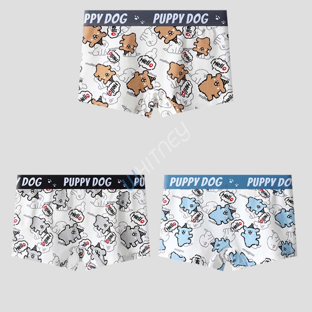 🔥กางเกงในผู้หญิง ขอบ Adorable Puppy Dog ✨ กางเกงในทอม EUW58