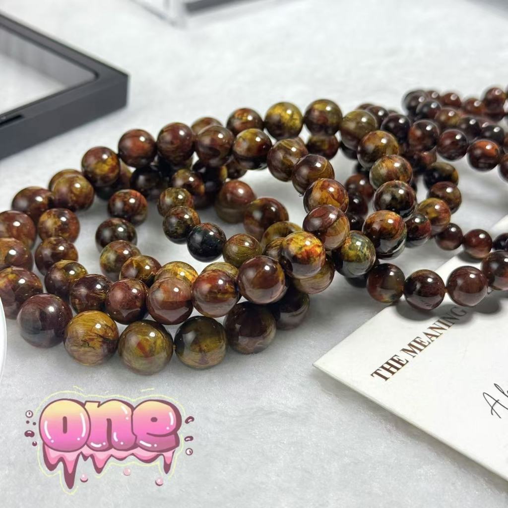 【ขายขาดทุน】 ปีเตอร์ไซต์ Pietersite กำไลหิน หินปู่โสมเฝ้าทรัพย์ หินโกลเด้นปีเตอร์ไซต์ หินปีเตอร์ไซต์