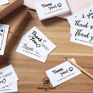 Baking Barn (50 ชิ้น/แพ็ค) Thank you card การ์ดอวยพร การ์ดเชิญงานแต่งงาน