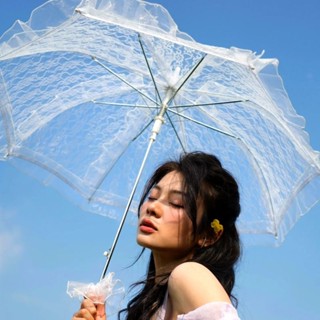 ร่มลูกไม้สีขาว กว้าง 80 Cm. ร่มลูกไม้วินเทจ (ใช้ถ่ายภาพ ถ่าย…