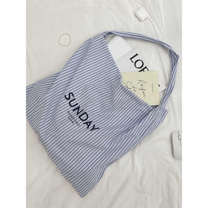 Totebag กระเป๋าผ้าสะพายข้างลายมินิมอล ถุงผ้า กระเป๋า shopping bag ราคา ถูกที่สุด ดีลบีเคเค แกลเลอรีภาพที่ 8