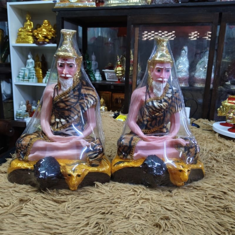 ปู่ฤาษี เนื้อเรซิ่น ขนาด9นิ้ว สูง14นิ้ว งานแต่งผ้า
