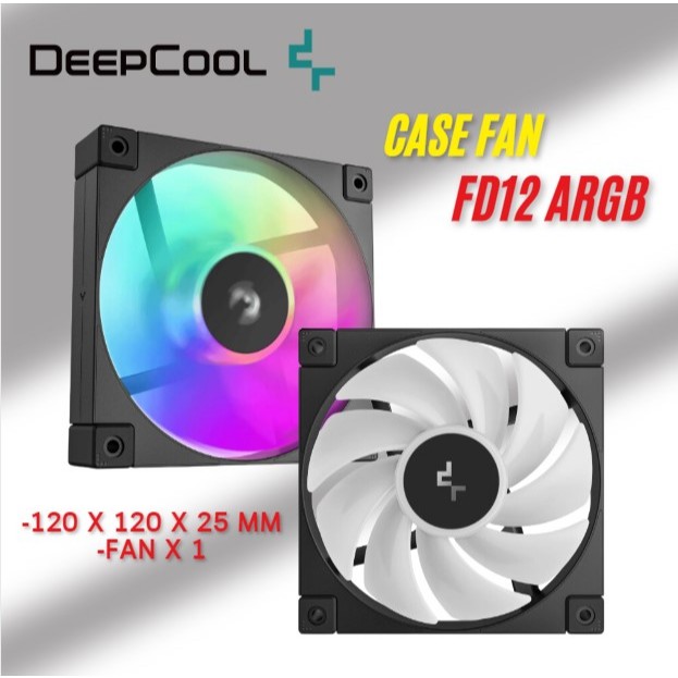 DEEPCOOL CASE FAN (พัดลมเคส) FD12 ARGB (BLACK)  (3in1)