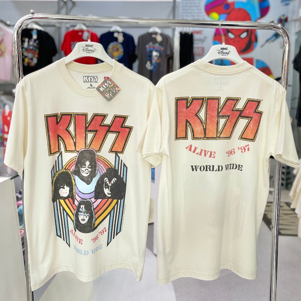 Power 7 Shop เสื้อยืดวง คิส ลิขสิทธ์แท้ KISS T-SHIRTS (MX-244 สีครีม) ราคา ถูกที่สุด ดีลบีเคเค แกลเลอรีภาพที่ 6
