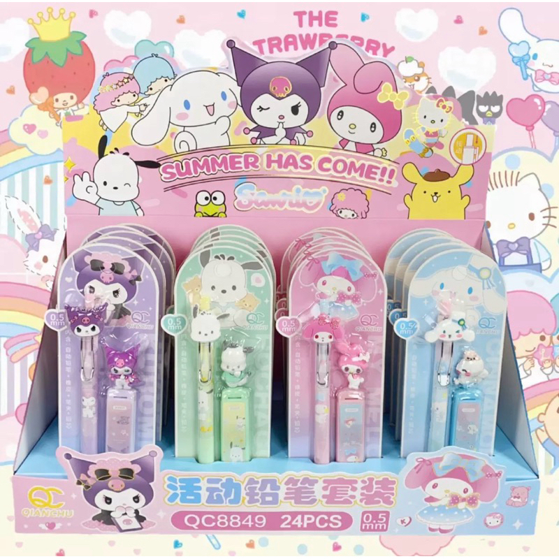 ชุดดินสอกด พร้อมไส้ดินสอ HB ลายการ์ตูน ซานริโอ้ Sanrio น่ารัก คุโรมิ ชินนาม่อน มายเมโลดี้