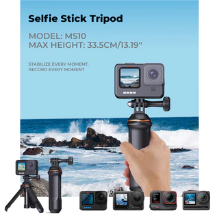 K&F MS10 Selfie Desktop Tripod 33CM For GoPro/DJI/Insta (KF09.133V3)