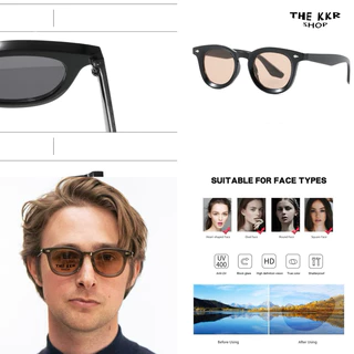 KKR EYEWEAR | Sunglasses แว่นกันแดดสไตล์วินเทจ ป้องกันแสงแดด ใช้งานได้ทุกโอกาส น้ำหนักเบาสบาย CY5581-1