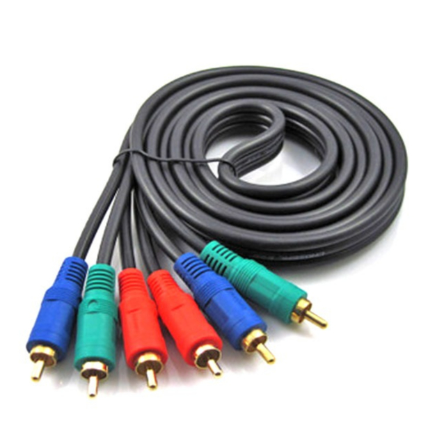 Component rca 3-3 video cable male to male แดง น้ำเงิน เขียว (536A) (มีให้เลือกความยาว)