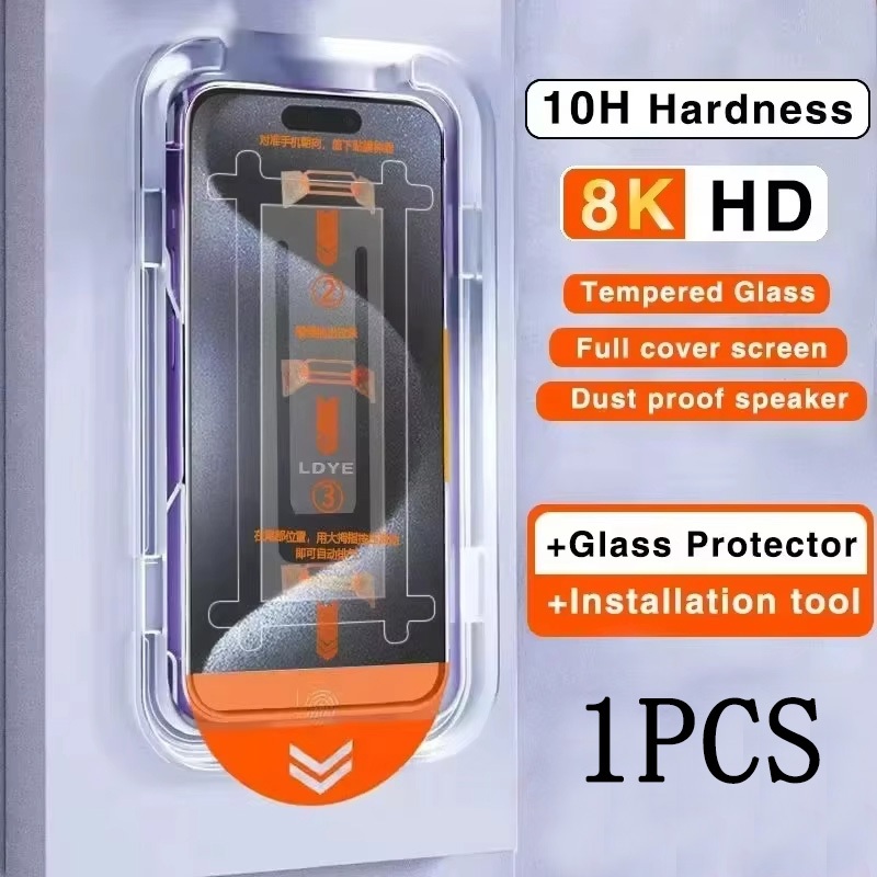 ฟิล์มกระจกสำหรับรุ่น แบบเต็มจอ ใสHD For iphone 16 Pro Max 15 14 13 12 11 Pro 14 15 16 8 7 6 Plus 13 12 Mini X XS XS Max
