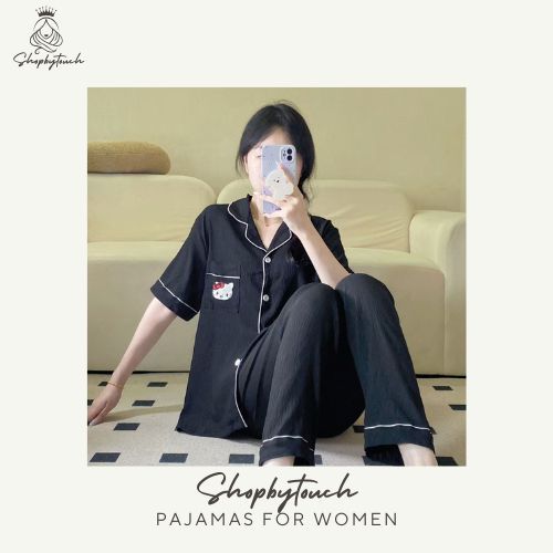 2222 C SBT ชุดนอนลายการ์ตูนน่ารักๆ ชุดนอนผ้าสิสโคดผสมคอตตอน เนื้อผ้าเบา บาง ใส่สบาย สีพาสเทลสวยๆ พร้