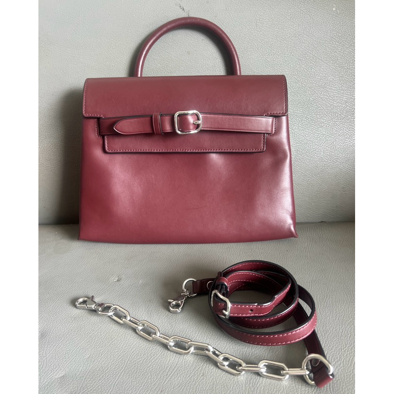 Alexander Wang Maroon Shoulder Bag แท้💯 มือสอง