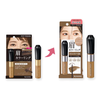 (บอกวิธีดูของปลอม)🇯🇵ของแท้100%>>มาสคาร่าคิ้ว KISS ME Heavy Rotation Coloring Eyebrow เขียนคิ้ว kissme