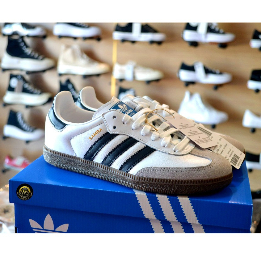 ลิขสิทธิ์แท้ รองเท้า Adidas SAMBA OG SHOES B75806 Cloud White / Core Black / Clear Granite ป้ายไทย สคบ.ไทย