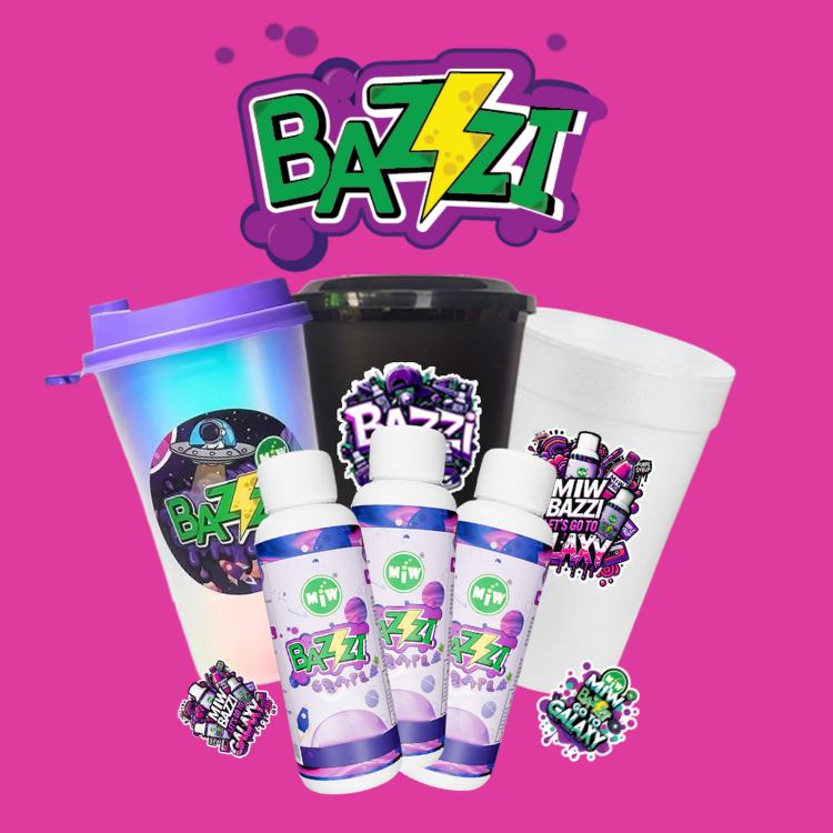 สูตรใหม่ Miw BAZZI ชุด 3 ขวด Syrup สำหรับสายปาร์ตี้ ใช้ผสมเครื่องดื่ม สไปร์ท และน้ำอัดลมทุกชนิด