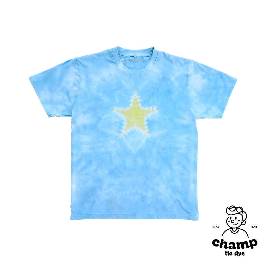 เสื้อยืดมัดย้อม ลายดาว พาสเทล ทั้งชายหญิง โอเวอร์ไซส์ Star Tie Dye Design Oversized  T-shirt cotton
